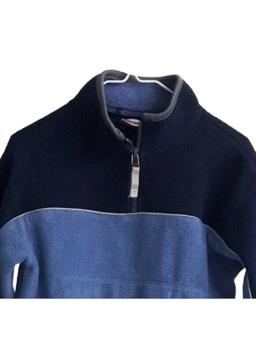 Sportrax Boys 1/4 Zip Pullover Jacket Blue Size 5 Med Pockets High Collar Fleece
